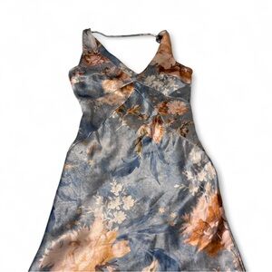 ASOS Strapless Dress - Blue Floral